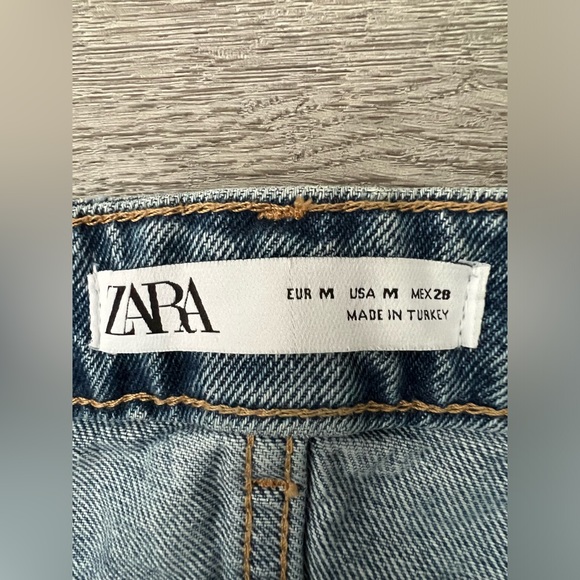 🆕ZARA Denim Collection Mini Skirt | Color: Blue | Size: M-28 - Picture 9 of 16